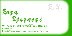 roza ujszaszi business card